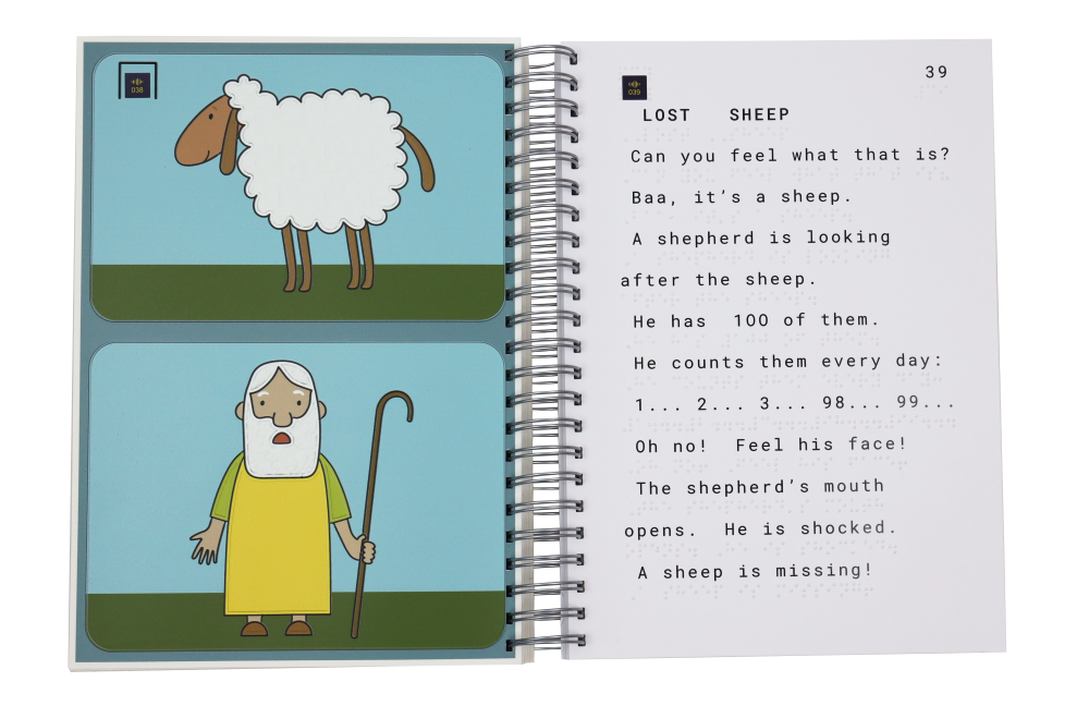 Picture of large print and braille combined